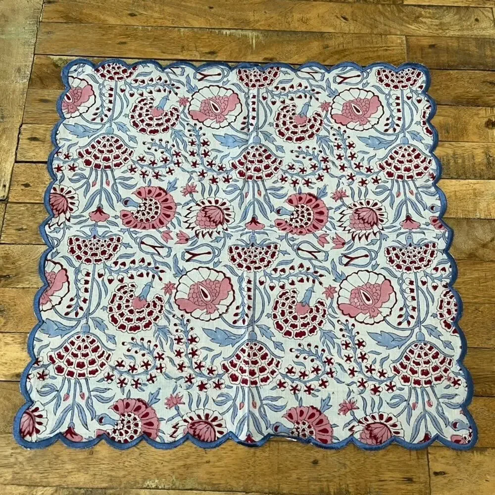 Hydrangea Print Cotton Napkins Set of 4 17